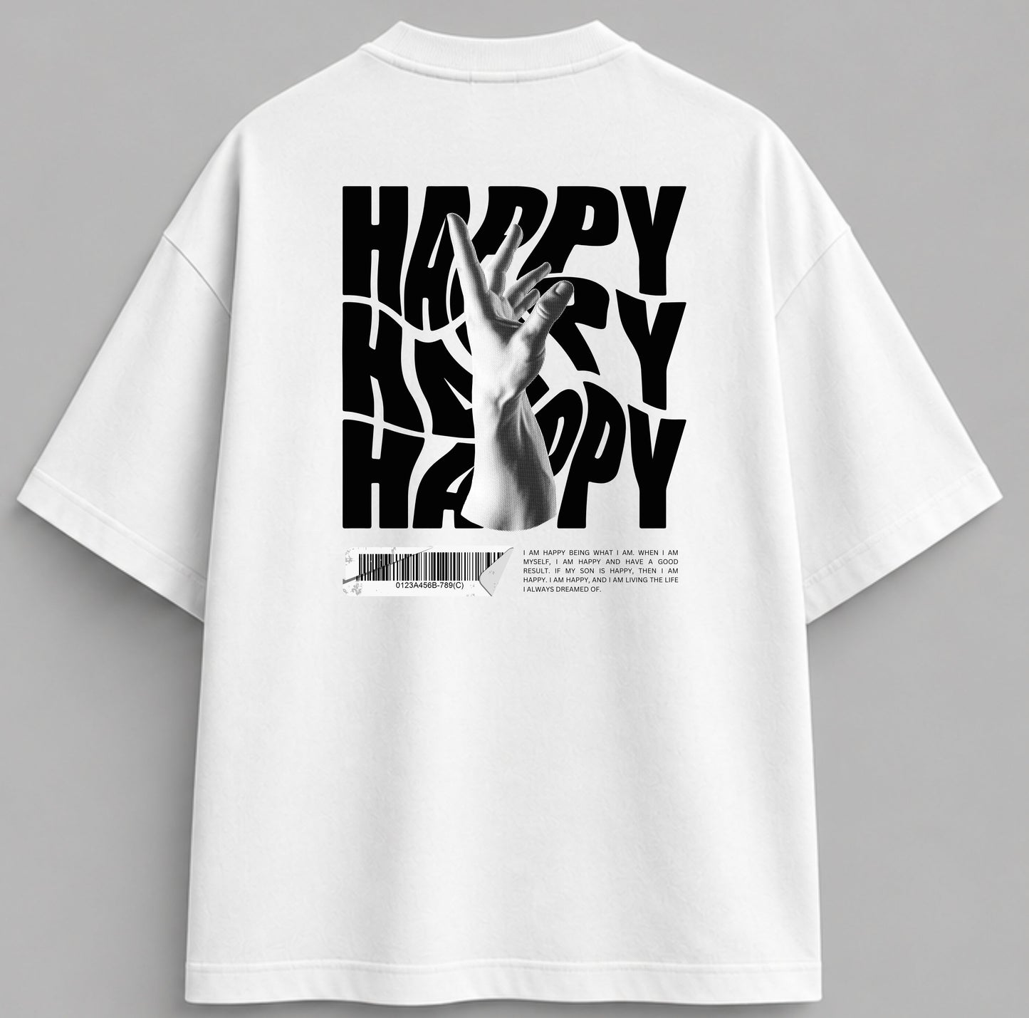T-shirt oversize Happy