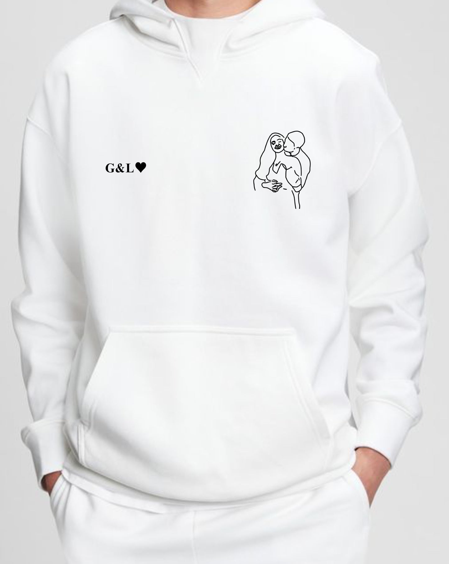 Sweat Col 100% Personnalisable Love