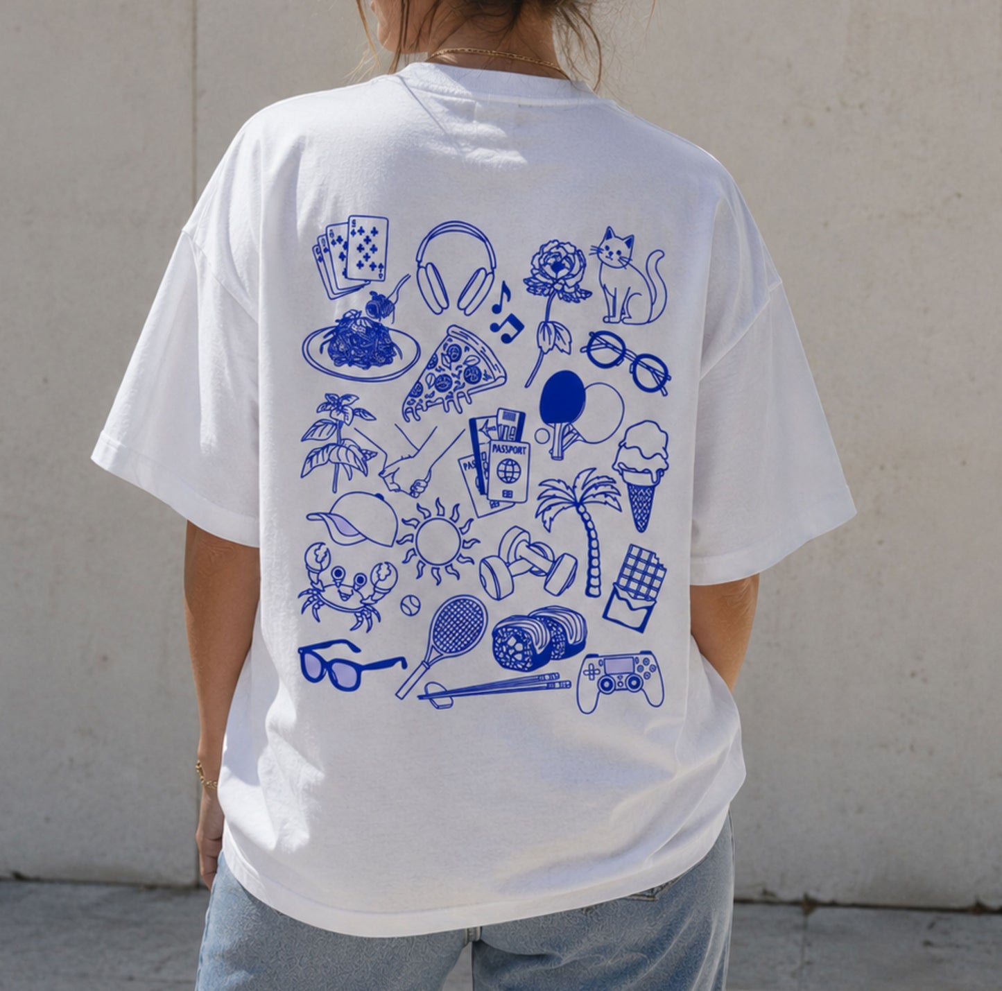 T-shirt Doodle Graphic – Coupe Basic & Oversize