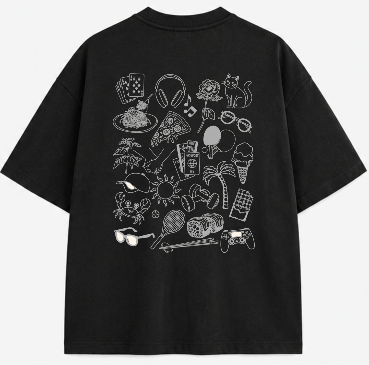 T-shirt Doodle Graphic – Coupe Basic & Oversize