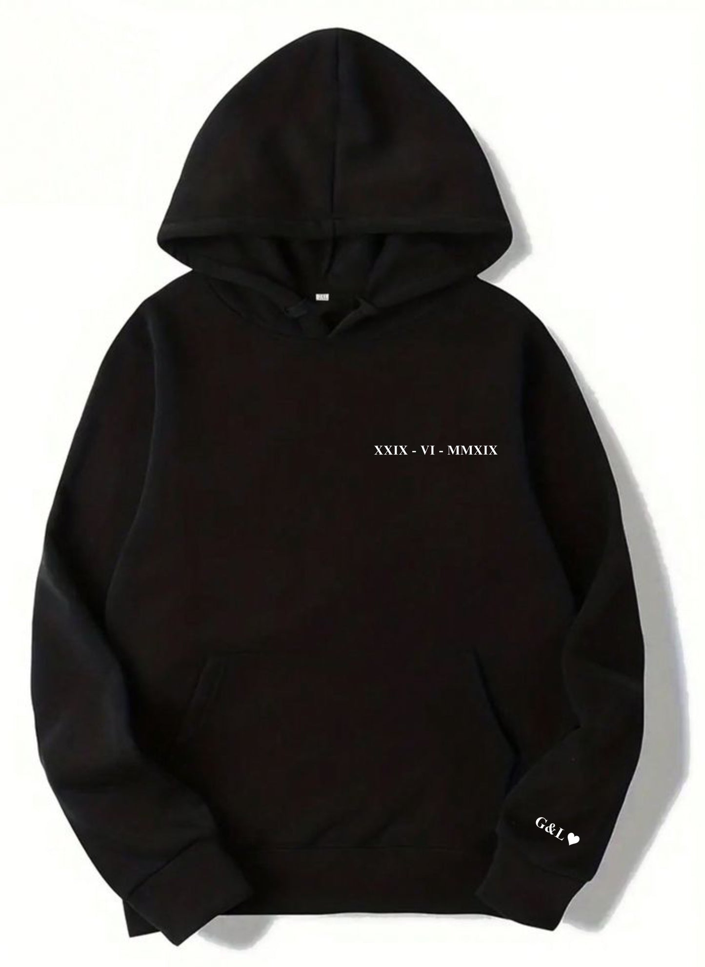 Sweat shirt 100% Personnalisable Date en chiffres Romains + Manche