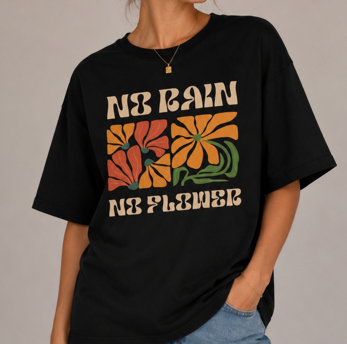 T-shirt Rain & Flowers